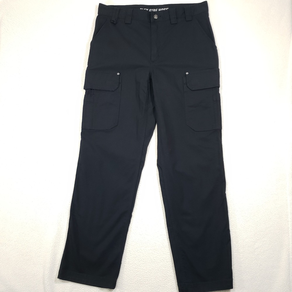 Duluth Trading Co DuluthFlex Fire Hose Cargo Pants 36x34 Black Relaxed Fit 45507